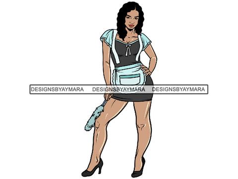 Cleaning Service Housekeeper Woman PNG File For Print