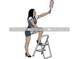 Cleaning Service Housekeeper Woman PNG File For Print