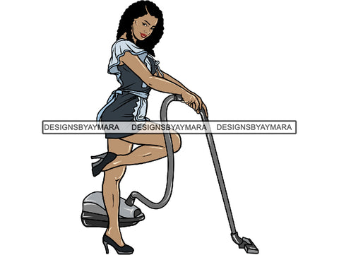 Cleaning Service Housekeeper Woman PNG File For Print