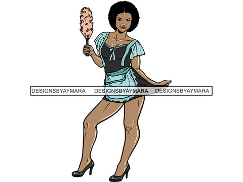 Cleaning Service Housekeeper Woman PNG File For Print