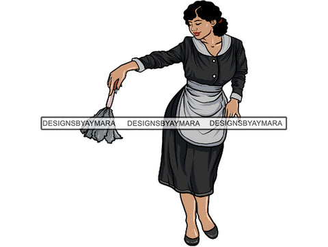 Cleaning Service Housekeeper Woman PNG File For Print