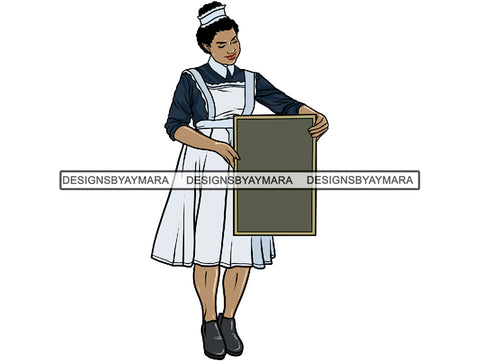 Cleaning Service Housekeeper Woman PNG File For Print