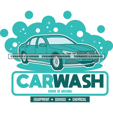 Carwash Quote Flat Cas Wash Logo Background Design Element Car Wash Service Garage Machine White Background  SVG JPG PNG Vector Clipart Cricut Cutting Files