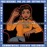 Your Opinion Doesn't Pay My Bills Quote Color Vector African American Beautiful Woman Sitting On Thorn Design Element Melanin Nubian Girl Black Girl Magic Ski Mask Gangster SVG JPG PNG Vector Clipart Cricut Cutting Files