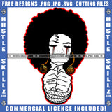 African American Woman Hands Tied Rope And Melanin Girl Tide Up Mouth With Tape White Color Vector Design Element Black Girl Blood Dripping On Eye Ski SVG JPG PNG Vector Clipart Cricut Cutting Files
