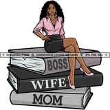 Boss Lady Business Woman Boss Wife Mom Books Skilled Manager CEO Professional Skillz JPG PNG  Clipart Cricut Silhouette Cut Cutting