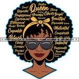 Afro Woman Life Quotes Queen Gorgeous African American Melanin Woman Wearing Sunglass Popping Black Girl Magic Afro JPG PNG Clipart Cricut Files