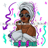 African American Woman Face Design Melanin Girl Wearing Sunglasses And Lipstick Vector Symbol Artwork Design Element White Background SVG JPG PNG Vector Clipart Cricut Cutting Files