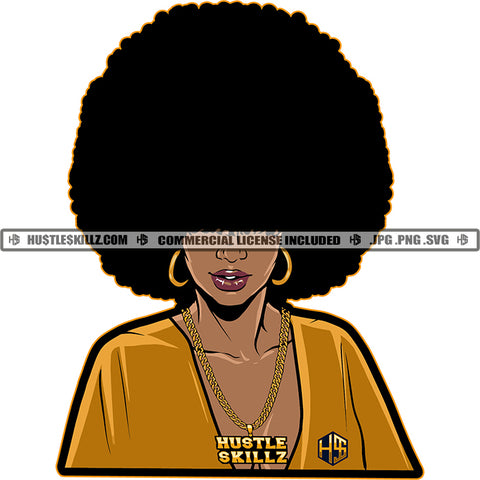 African American Woman Curly Hair Head Melanin Girl Face Design Element Black Girl Magic Ski Mask Gangster SVG JPG PNG Vector Clipart Cricut Cutting Files