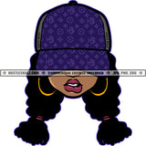 African American Woman Wearing Baseball Cap Melanin Girl No Face Design Element Black Girl Magic Ski Gangster SVG JPG PNG Vector Clipart Cricut Cutting Files