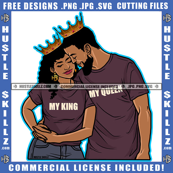 African American Locs Dreads Hair Couple Crown On Head Melanin Nubian Girl Boy Black Design Element Magic Ski Mask Gangster SVG JPG PNG Vector Clipart Cricut Cutting Files