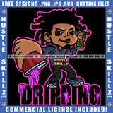 Dripping Quote Color Vector African American Man Holding Money Melanin Nubian Man Holding Glass Design Element Magic Ski Mask Gangster SVG JPG PNG Vector Clipart Cricut Cutting Files