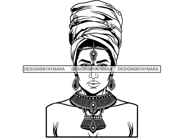 Indian Goddess SVG Fabulous Woman Power Independent Woman Afro Queen Diva Classy Lady SVG PNG EPS JPG Clipart Cutting Cut Cricut T-shirt Design