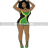 Afro Caribbean Jamaica Goddess SVG Cutting Files For Silhouette Cricut and More
