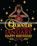 January Birthday Queen SVG Cutting Files For Cricut and More.