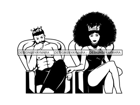 Black Couple SVG King Queen Power Relationship Goals African Ethnicity Kissing Falling in Love Happiness Young Adult EPS .PNG Vector Clipart Cricut Circuit Cut Cutting