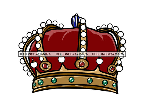 Crown Headwear Royalty Queen Royal Person King Authority Coronation Diadem Gold Jewelry .PNG .SVG Clipart Vector Cricut Cut Cutting