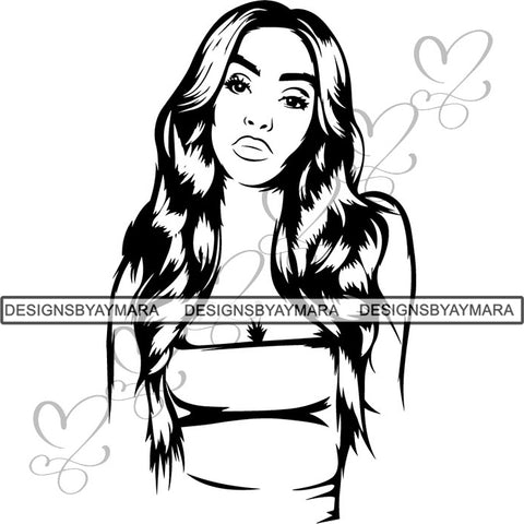 Afro Woman SVG File For Silhouette and Cutting.