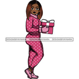 Afro Lola Christmas Winter Pajamas Gift .SVG Cutting Files For Silhouette and Cricut and More!