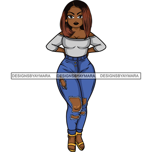 Afro Lola Sassy Exotic Curvy Thick Goddess .SVG Cutting Files For Silhouette and Cricut and More!