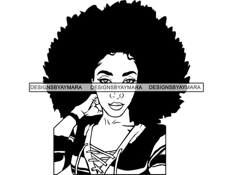 Afro Goddess SVG Fabulous Woman Power Independent Woman Afro Queen Diva Classy Lady SVG PNG EPS JPG Clipart Cutting Cut Cricut T-shirt Design