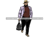 Sexy BBW Man Model Confidence Power Male Attractive Men .SVG .JPG .PNG With Transparent Background Vector Clipart Not For Cutting