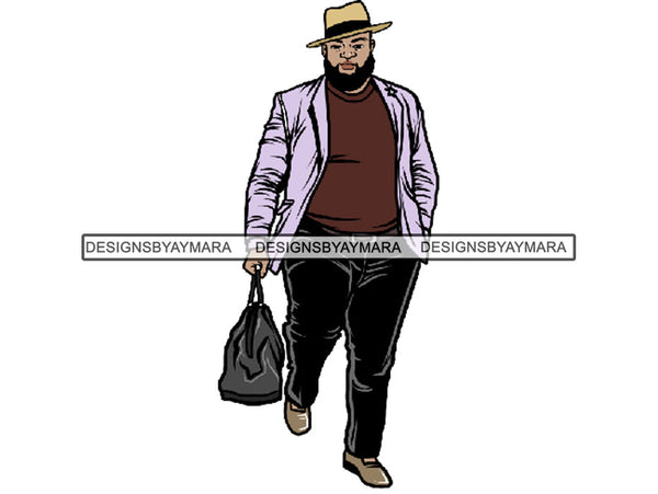 Sexy BBW Man Model Confidence Power Male Attractive Men .SVG .JPG .PNG With Transparent Background Vector Clipart Not For Cutting
