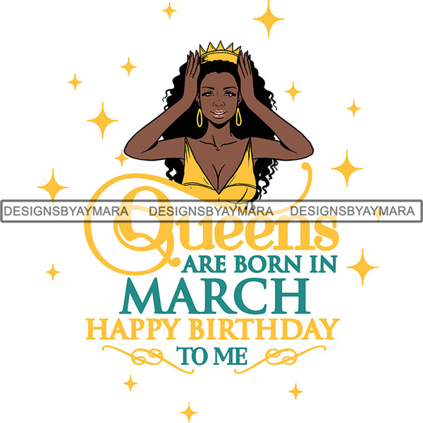 March Birthday Queen SVG Cutting Files For Cricut and More.