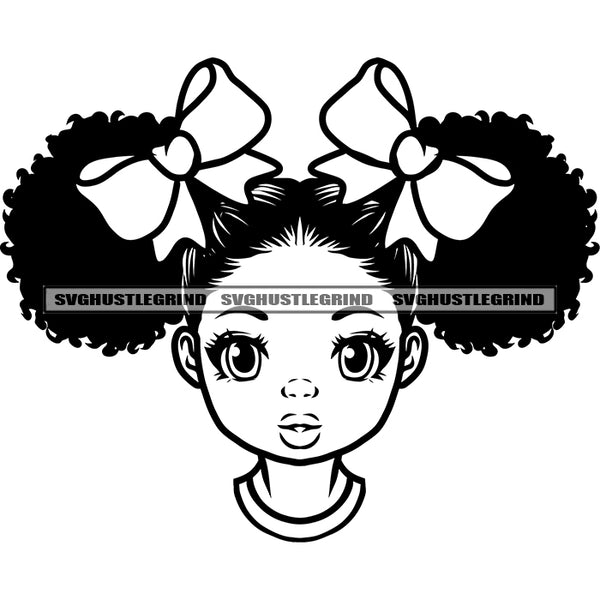 Melanin Peekaboo Baby Girl Face Black and White Cute Face Girl Vector Smile And Happy Life Design Element BW Artwork SVG JPG PNG Vector Clipart Cricut Cutting Files