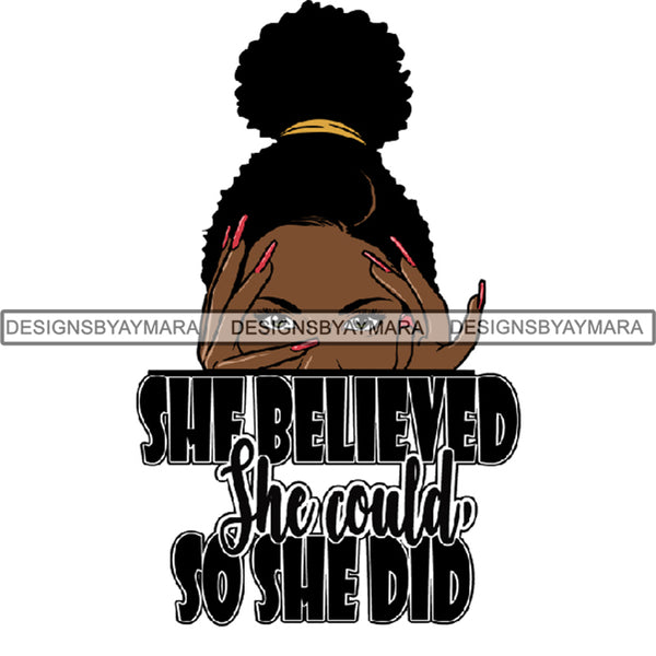 Afro Woman Peeking Peek-a-Boo I see You Melanin Pretty Half Face PNG File For Print Not For Cutting