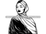 Beautiful Muslim Woman SVG Hijab Covered Goddess Queen Diva Classy Lady  .SVG .EPS .PNG Vector Clipart  Cricut Circuit Cut Cutting