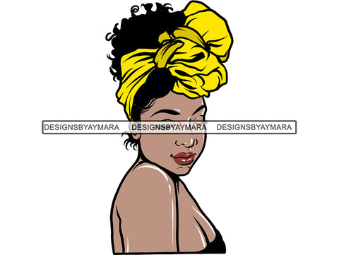 Afro Woman Turban #12 PNG File For Print