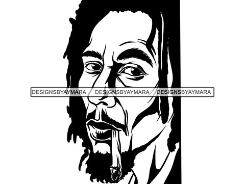 Rasta Dreads Jamaica Rastafarian Dreadlocks Marijuana Herbal Cannabis African Ethnicity Smoking Activity Jamaican Culture Caribbean  .SVG .EPS .PNG Vector Clipart Digital Download Circuit Cut Cutting