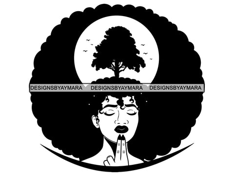 Afro Goddess Woman SVG Head Wrap Queen Diva Classy Lady .SVG .EPS .PNG Vector Clipart Silhouette Cricut Circuit Cut Cutting
