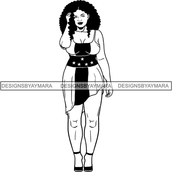 Afro Caribbean Netherlands Antilles Goddess SVG Cutting Files For Silhouette Cricut and More