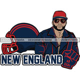 New England Man #1 Fan Football Team Sport SVG Cutting Files For Cricut and More