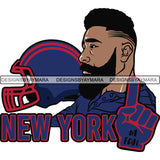 New York Man #1 Fan Football Team Sport SVG Cutting Files For Cricut and More