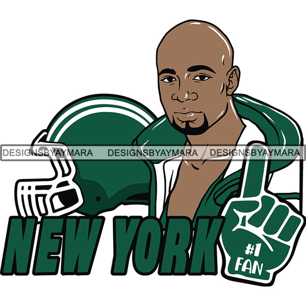 New York Man #1 Fan Football Team Sport SVG Cutting Files For Cricut and More