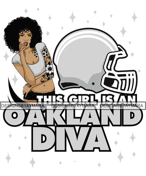 Oakland Diva Football Team SVG Cutting Files For Silhouette Cricut and More