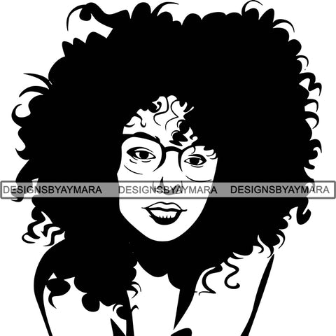 Afro Woman SVG Free Cut Files For Silhouettes and Cricut