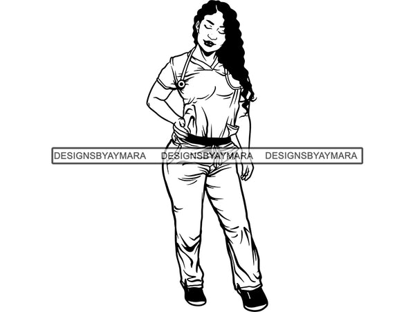 Nurse Woman SVG For Silhouette and Cutting File