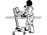 Nurse Woman SVG For Silhouette and Cutting File