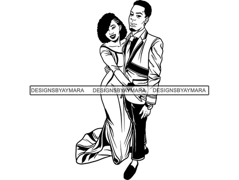 Prom Couple Queen Dress Woman Goddess Sexy Diva Classy Lady .JPG .SVG.PNG .EPS Vector Clipart Silhouette Cutting Cut Cricut