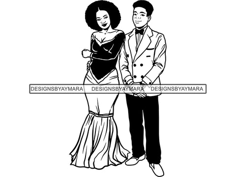 Prom Couple Queen Dress Woman Goddess Sexy Diva Classy Lady .JPG .SVG.PNG .EPS Vector Clipart Silhouette Cutting Cut Cricut