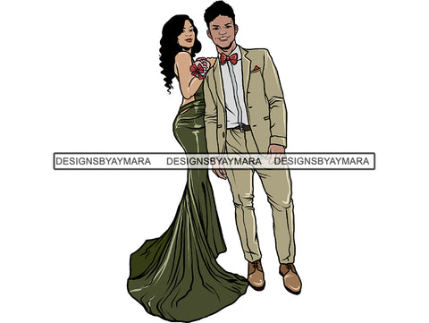 Prom Couple Queen Dress Woman Goddess Sexy Diva Classy Lady .JPG .SVG.PNG With A Transparent Background Vector Clipart Not For Cutting
