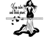 Prom Queen Dress Woman Goddess Sexy Diva Classy Lady .JPG .SVG.PNG .EPS Vector Clipart Silhouette Cutting Cut Cricut