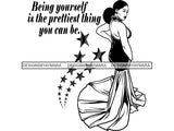 Prom Queen Dress Woman Goddess Sexy Diva Classy Lady .JPG .SVG.PNG .EPS Vector Clipart Silhouette Cutting Cut Cricut