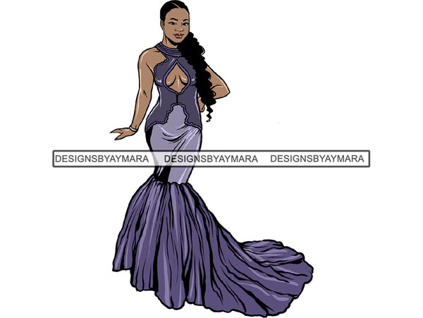 Prom Queen Dress Woman Goddess Sexy Diva Classy Lady .JPG .SVG.PNG With A Transparent Background Vector Clipart Not For Cutting