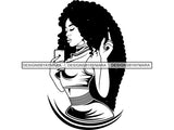 Pretty Afro Woman SVG Fabulous Glamour Cuteness Make Up Artist Diva Classy Lady Princess Hairstyle Lips Eyelashes SVG PNG EPS JPG Vector Cricut Cutting Circuit Cut