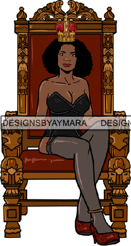 Afro Queen Goddess Melanin Nubian Glamour .PNG Print Files Not For Cutting